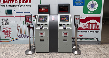 Automated Kiosks at Changi Airport MRT Station Terminal 2 (Right beside Ticketing Service Centre)